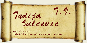 Tadija Vulčević vizit kartica